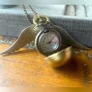 Pocket watch style necklace watch